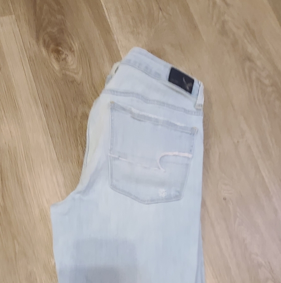 American Eagle Outfitters Light Blue Ripped Skinny Jeans Suze 12 - Picture 4 of 6